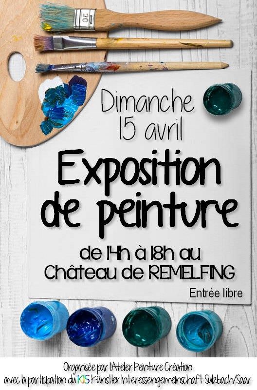 Exposition de peinture dimanche 15 avril 2018 au château