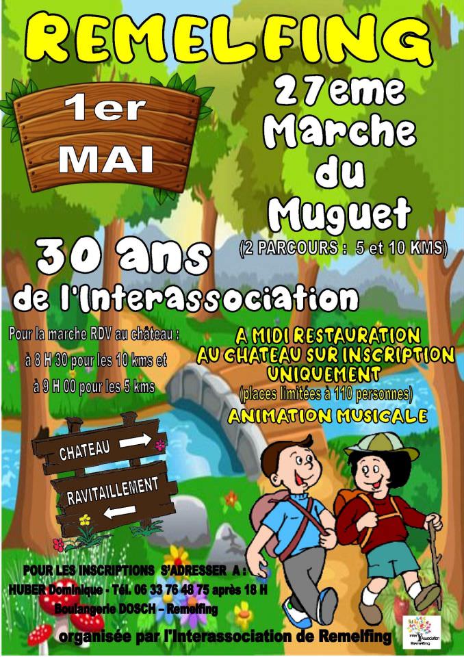Rémelfing 27ème Marche du Muguet mercredi 1er mai 2019