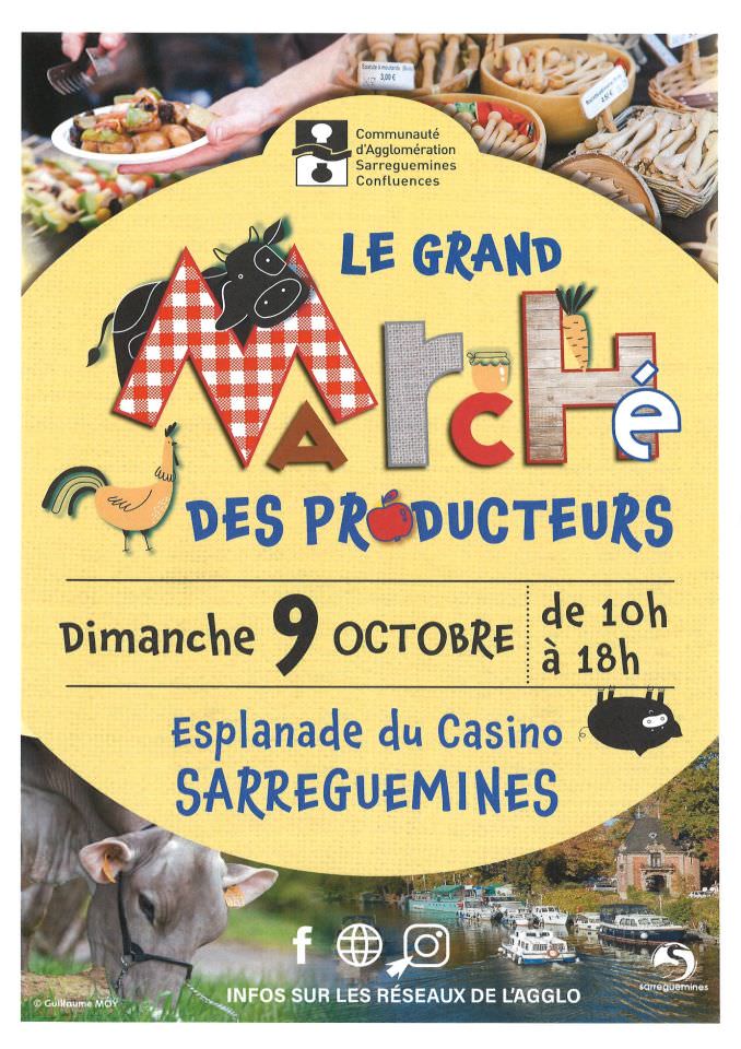 Le grand marché des producteurs le dimanche 9 octobre 2022 à Sarreguemines