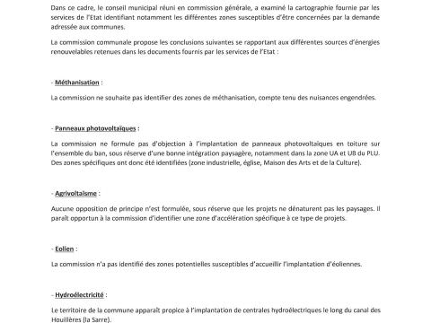 Rémelfing Consultation publique - Zones d'accélération des énergies renouvelables