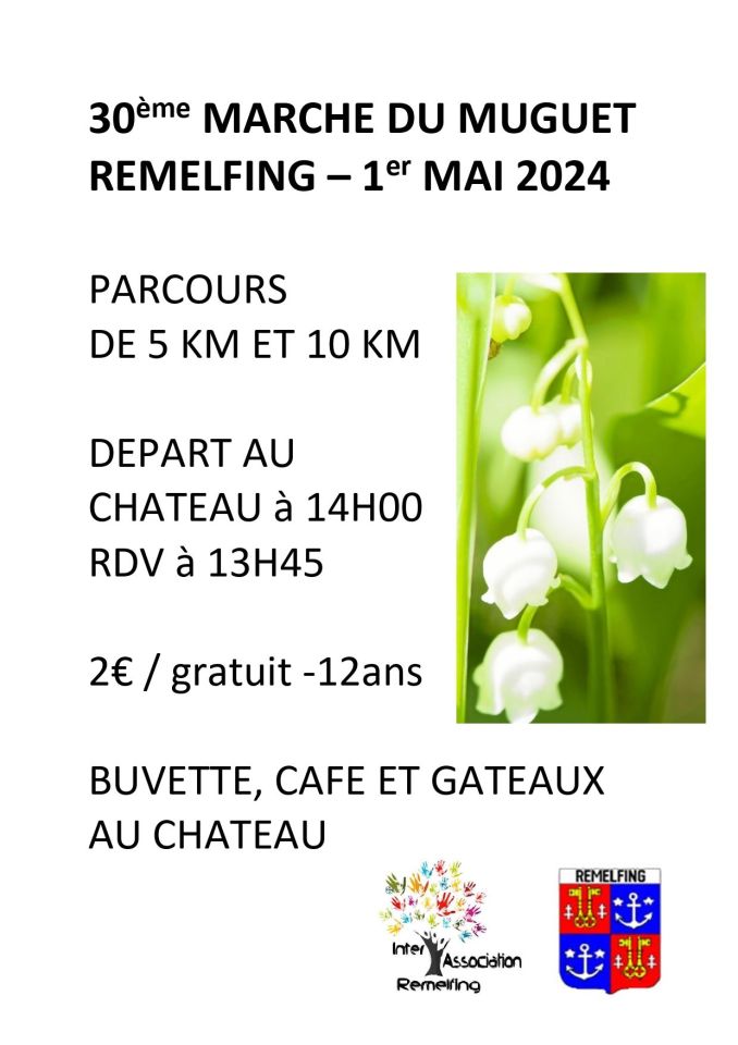 30ème Marche du muguet - mercredi 1er mai 2024