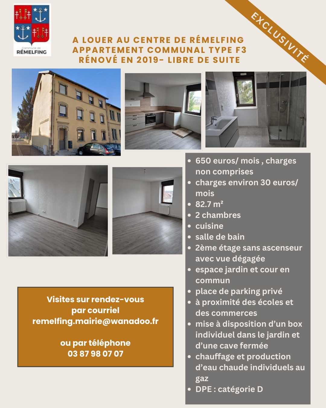 Logement communal disponible à la location - 4 rue des Ecoles