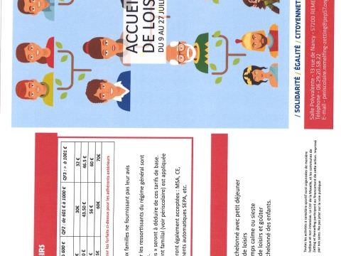 Accueil de loisirs du 9 au 27 juillet 2018 à Rémelfing Accueil de loisirs du 9 au 27 juillet 2018 à Rémelfing