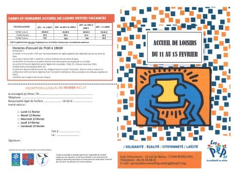 Accueil de loisirs du 11 au 15 février 2019 à Rémelfing Accueil de loisirs du 11 au 15 février 2019 à Rémelfing
