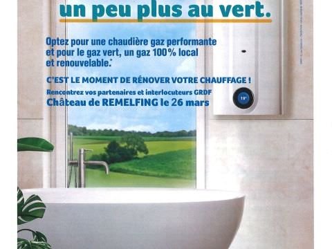 Rencontre avec GRDF et leurs partenaires, le samedi 26 mars 2022 au Château de Rémelfing de 10h00 à 17h00. Rencontre avec GRDF et leurs partenaires, le samedi 26 mars 2022 au Château de Rémelfing de 10h00 à 17h00.