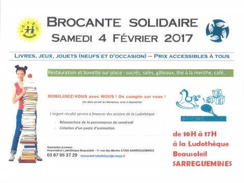 Image Brocante Solidaire Samedi 04 février 2017