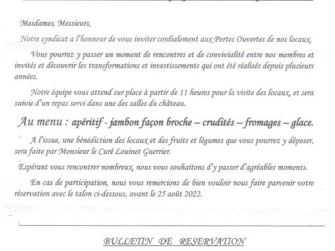 Portes ouvertes au local des arboriculteurs le dimanche 4 septembre 2022 Portes ouvertes au local des arboriculteurs le dimanche 4 septembre 2022