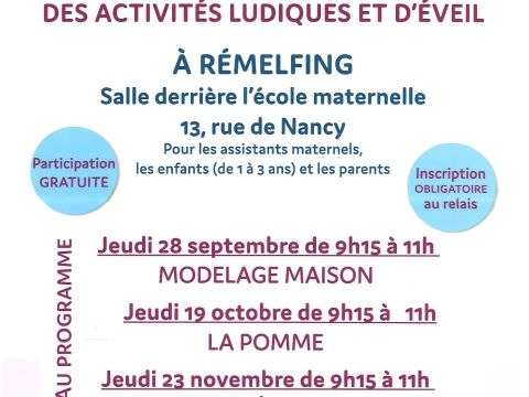 Matinées Eveil-Relais Parents-Enfants