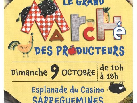 Le grand marché des producteurs le dimanche 9 octobre 2022 à Sarreguemines