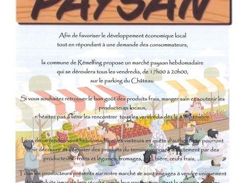 Marché paysan hebdomadaire