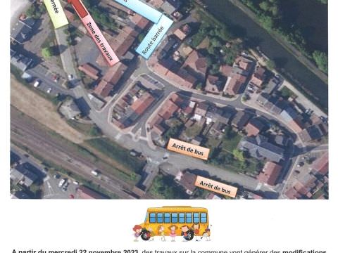 Information travaux: à partir du 22/11/2023 au carrefour rue du Château -rue de Sarreguemines RD33