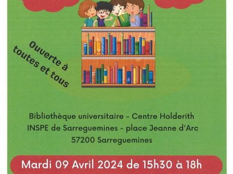 Lire c'est partir- vente de livres jeunesse le mardi 9 avril 2024