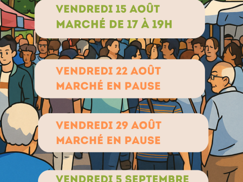 Marché paysan, les dates du mois d'août