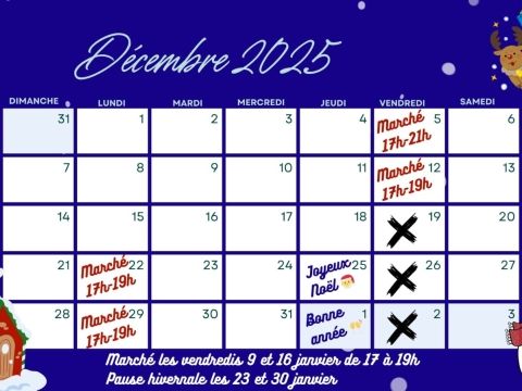 Image Marché paysan- planning décembre 2025