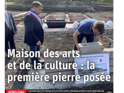 Rémelfing POSE DE LA 1ERE PIERRE DE LA MAISON DES ARTS ET CULTURE