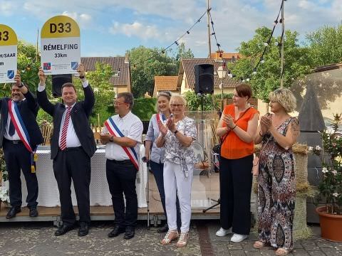 Inauguration du square de l'amitié franco-allemande et signature de la charte de jumelage avec Sulzbach/Saar