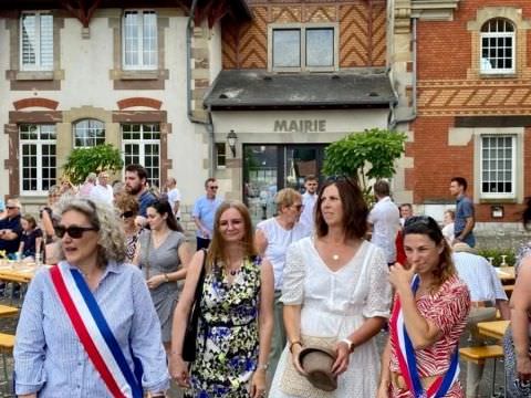 Rémelfing Inauguration du square de l'amitié franco-allemande et signature de la charte de jumelage avec Sulzbach/Saar