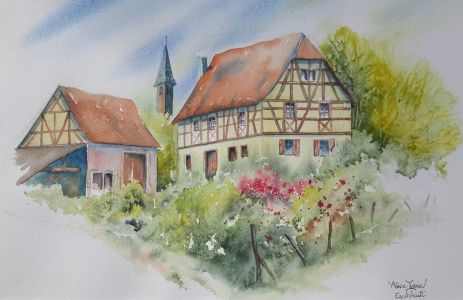 Aquarelle sur papier d'arches