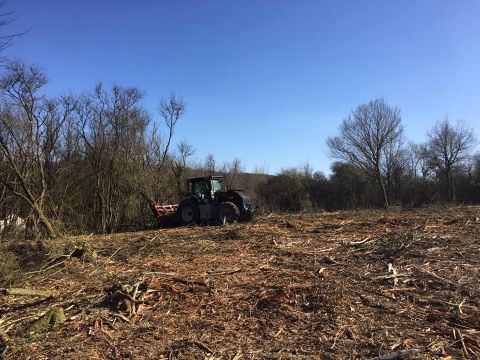 Rémelfing " Les Hauts de Sarre" Travaux de défrichage des terrains