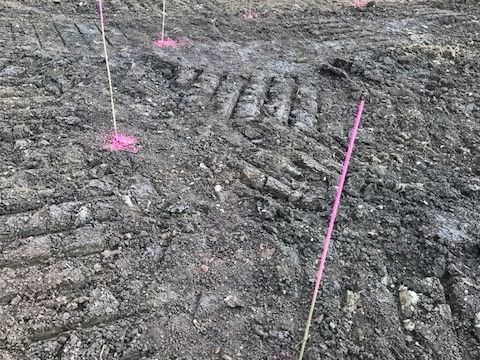 Rémelfing "Les Hauts de Sarre" Travaux de piquetage