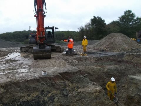 Rémelfing "Les Hauts de Sarre": début de la pose de l'assainissement