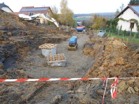 Rémelfing "Les Hauts de Sarre" : empierrement de la route