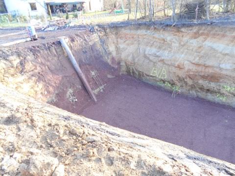 Rémelfing "Les Hauts de Sarre" :création du bassin de rétention