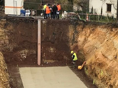 Rémelfing "Les Hauts de Sarre" :création du bassin de rétention