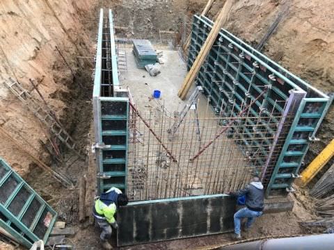 Rémelfing "Les Hauts de Sarre" :création du bassin de rétention