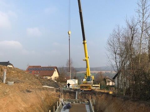 Rémelfing "Les Hauts de Sarre" :création du bassin de rétention