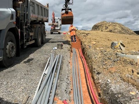 Rémelfing "Les Hauts de Sarre": création des réseaux secs -éclairage public