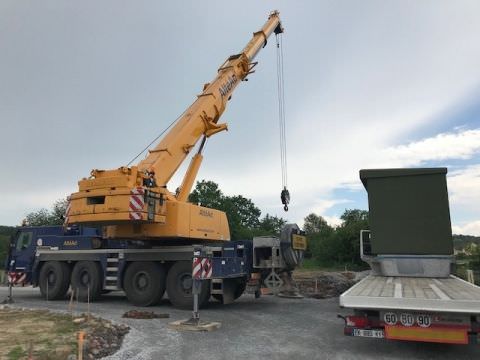 Rémelfing "Les Hauts de Sarre": mise en place du poste électrique