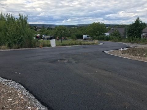 Rémelfing " Les Hauts de Sarre" : pose des enrobés provisoires