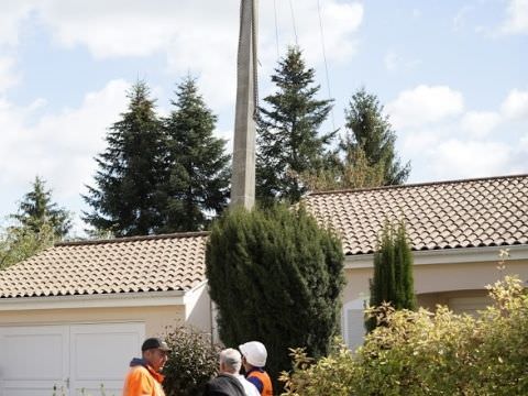 Rémelfing "Les Hauts de Sarre": Démontage de la ligne HTA