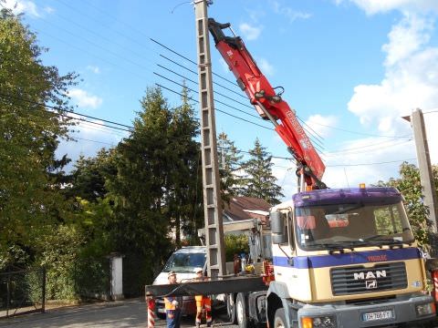 Rémelfing "Les Hauts de Sarre": Démontage de la ligne HTA