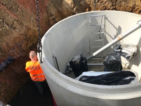 Rémelfing "Les Hauts de Sarre": mise en place du surpresseur