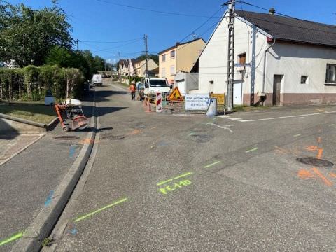 Rémelfing TRAVAUX DE RENOUVELLEMENT DE LA CONDUITE AEP RUE DU STADE