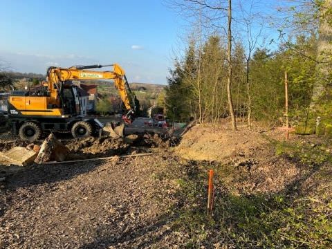 Rémelfing Démarrage des travaux de création d'une aire de retournement rue des Abeilles