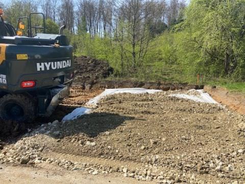 Rémelfing Démarrage des travaux de création d'une aire de retournement impasse du Chemin de Fer