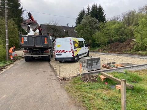 Rémelfing Démarrage des travaux de création d'une aire de retournement impasse du Chemin de Fer