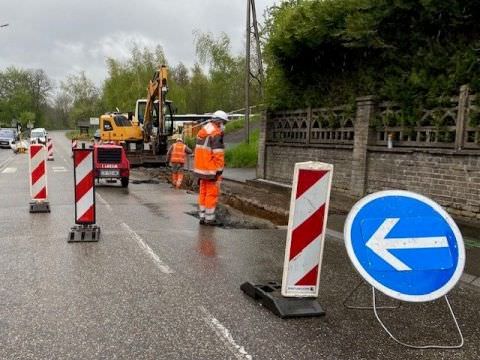 Rémelfing Création d'un plateau surélevé rue de Sarreinsming