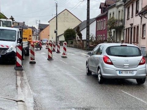 Rémelfing Création d'un plateau surélevé rue de Sarreinsming