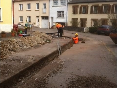 Rémelfing Travaux au centre du village