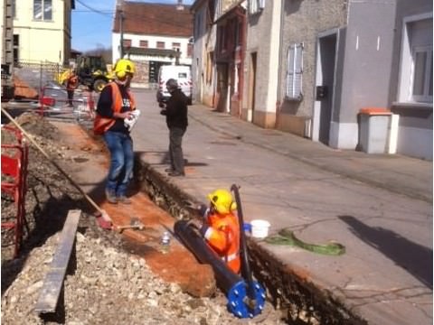 Rémelfing Travaux au centre du village