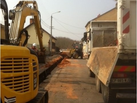 Rémelfing Travaux au centre du village