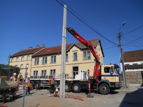 Rémelfing Travaux au centre du village