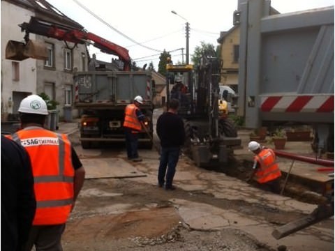 Rémelfing Travaux au centre du village