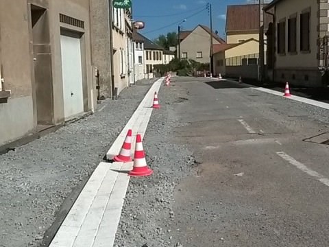 Rémelfing Travaux au centre du village