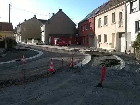 Rémelfing Travaux au centre du village