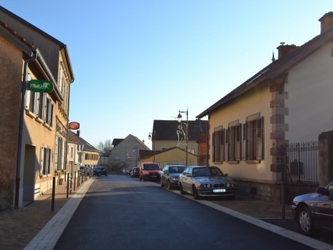 Rémelfing Travaux au centre du village